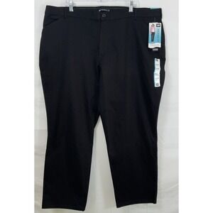NWT Women's Lee Relaxed Fit Straight Leg At The Waist Black Pants 24W Petite